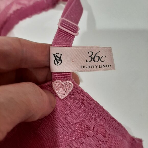 Victoria secret sheer mesh lace racerback coquette romantic fairycore hearts br - Picture 11 of 16